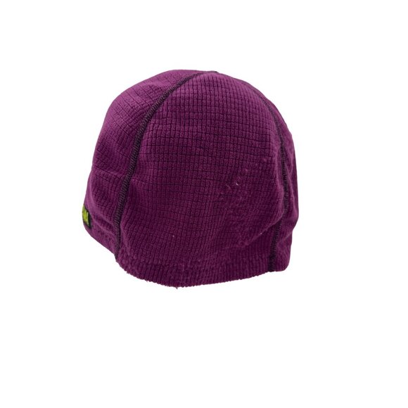 Melanzana Purple Grid Fleece Beanie Hat Adult XL - Picture 2 of 6